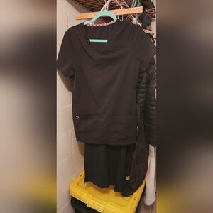 Heart And Soul Black Scrub Set